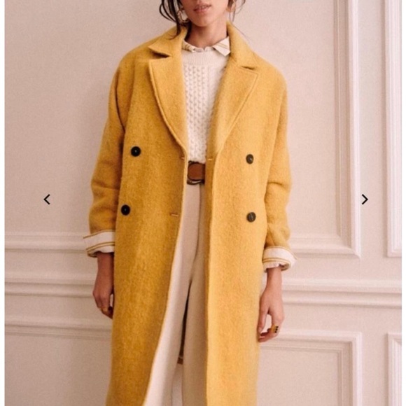 Sezane Mustard Teddy Jacket - Picture 2 of 8
